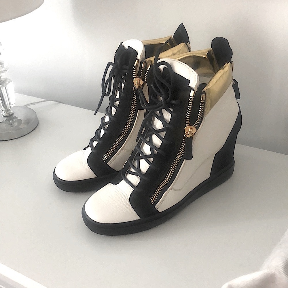 NWOT GIUSEPPE ZANOTTI Leather Suede Sneakers, 41
